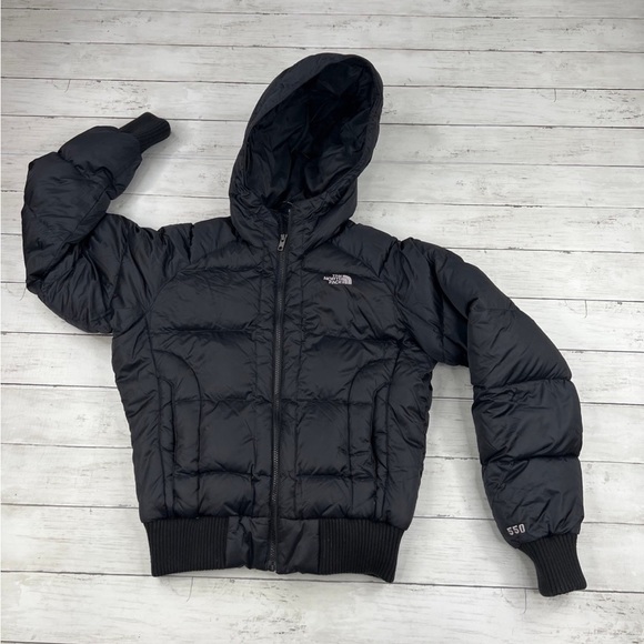 The Northface 550 Bomber Puffer Jacket Womens Size Medium HTF RARE - Picture 1 of 4